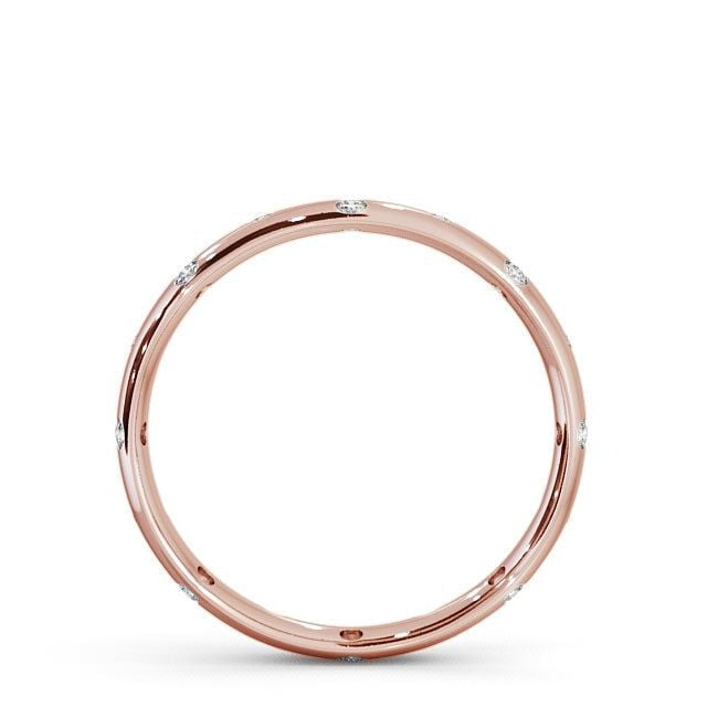 Aria Round Moissanite Offset Flush Setting Wedding Ring